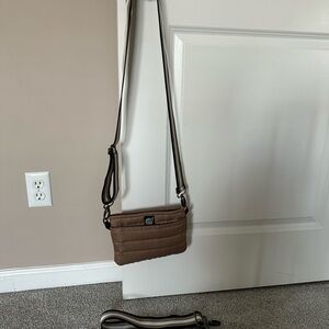 THINK ROYLN Quilted Brown Crossbody Bag